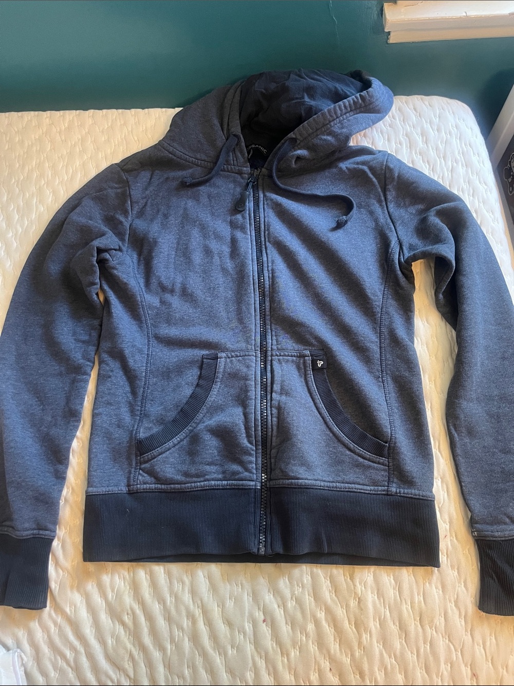 Pact Women’s Cozy Zip-Up Hoodie Sweatshirt - Blue